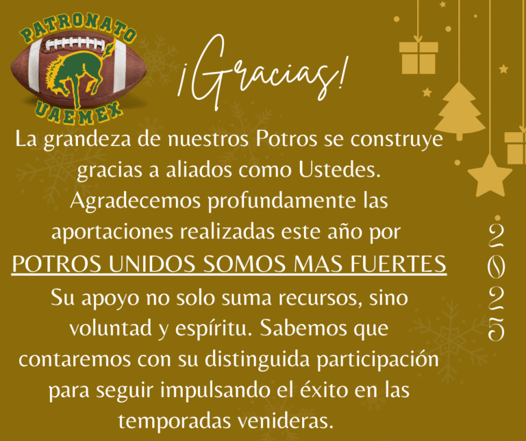 Agradecimiento al grupo; Potros Unidos Somos Más Fuertes.